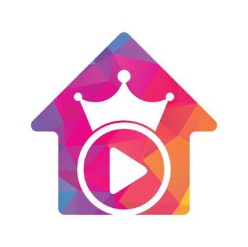 King Video vector logo design template. Royal film logo design vector.