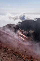 Avachinsky volcano, Kamchatka peninsula, Russia. An active volcano, located north of the city of Petropavlovsk-Kamchatsky, in the interfluve of the Avacha and Nalychev rivers.