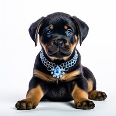 Rottweiler isolated on white background