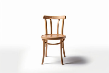 Wooden chair isolated on the white background,
