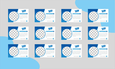 Desk Calendar  template 2024 