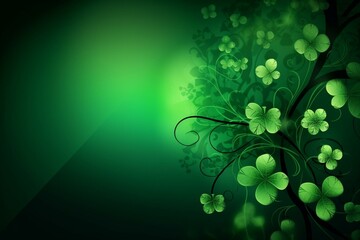 Green-themed background for St. Patrick's Day. Generative AI