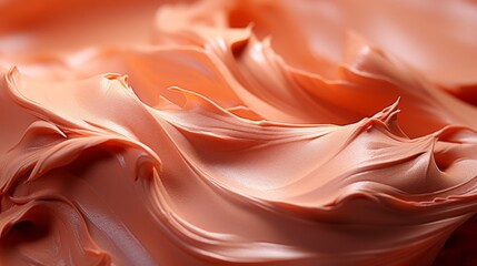 Fototapeta premium A creamy peach hue dances upon the leaves of a vibrant plant, inviting you to indulge in its velvety texture and sweet essence