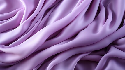Fototapeta premium Mesmerizing layers of delicate lilac and vibrant violet fabric dance together in a passionate embrace, evoking a sense of mystery and elegance in this stunning close-up of a purple cloth