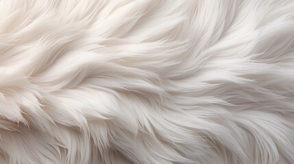 Soft strands of white fur cascade like a blizzard, beckoning to be touched and evoking a sense of purity and elegance - obrazy, fototapety, plakaty