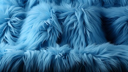 Obraz premium A cozy embrace of soft fur, speckled with intricate gaps, envelops the body in a wild and comforting blue sea