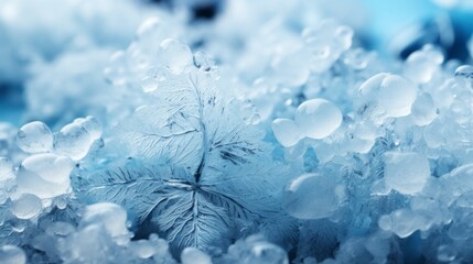 A mesmerizing snapshot of winter's raw beauty, as delicate ice crystals dance amidst a sea of frozen wonder, evoking a sense of serene tranquility and a captivating stillness of nature's wild embrace