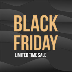 Black Friday Shopping Discount Deals, Savings, and Crowded Stores banner. Vector template for background, banner, card, poster design.