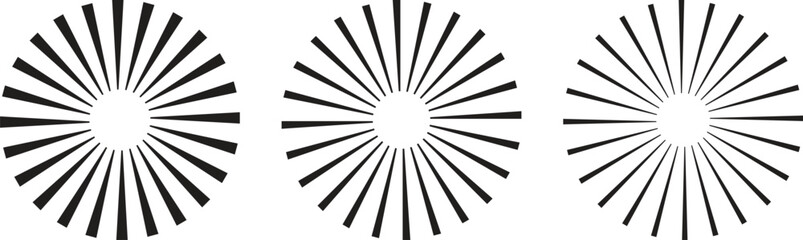 Obraz premium Abstract radial sunburst element. Trendy Sunburst icon, Radial stripes, Retro sunburst icon with white background. 
