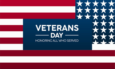 Veterans Day Tribute with American Flag, Saluting Soldier, and Gratitude for Service. Vector template for background, banner, card, poster design.