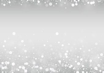 Winter Snowfall Vector Silver Background. Magic