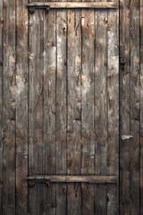 Old wooden door with iron handle,  Wood texture background,  Old wooden door