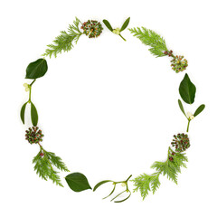 Traditional Winter Christmas Flora Wreath