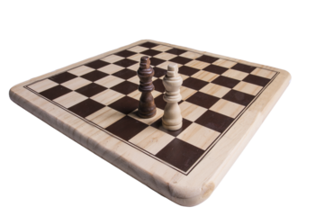 chessmen arranged on a chessboard