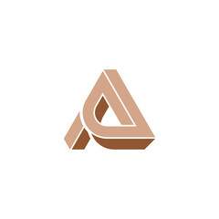 letter A abstract design logo
