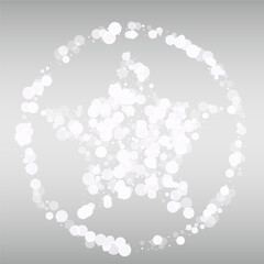 Winter Snowflake Vector Silver Background. Xmas