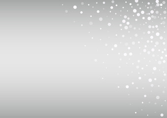 Winter Snowfall Vector Silver Background. Magic