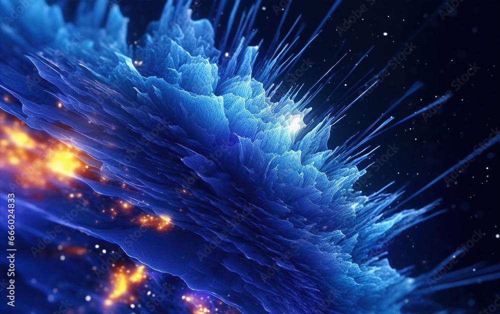 Aufkleber abstract glowing fluid background,created with generative ai tecnology.