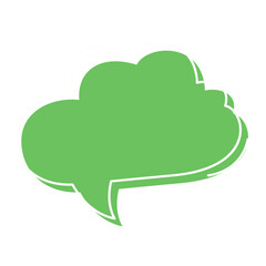 Cute Speech Bubble with Line Vector