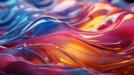 colorful Wave Background, Abstract 3D Background