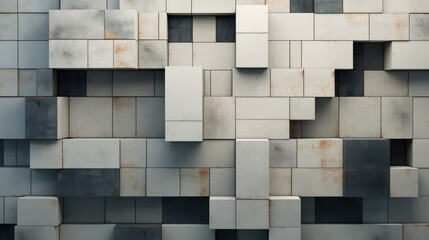 Concrete forms an abstract geometric pattern