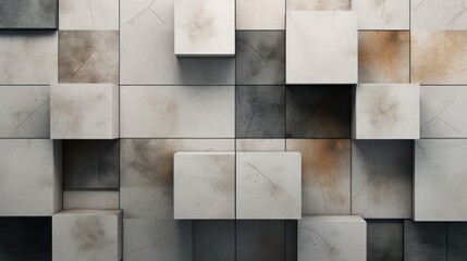 Concrete forms an abstract geometric pattern