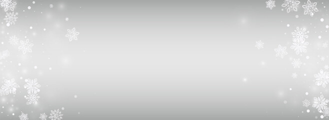 Winter Blizzard Vector Silver Panoramic