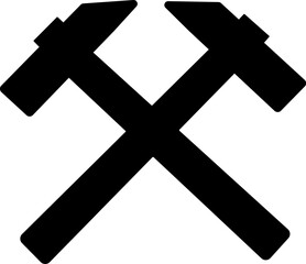 Icon of two hammers. Vector EPS 10