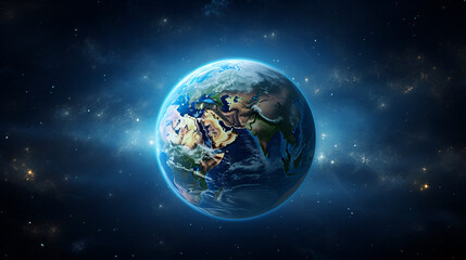 Obraz na płótnie Canvas photography of planet Earth globe from space