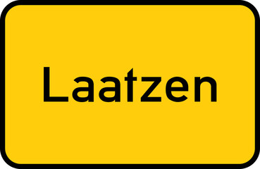 City sign of Laatzen - Ortsschild von Laatzen