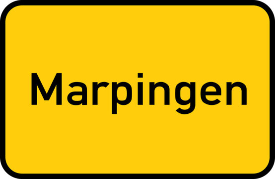 City sign of Marpingen - Ortsschild von Marpingen