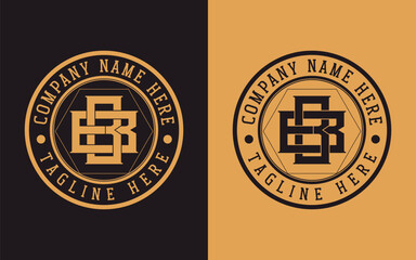 Luxurious trendy BB monogram initial based letter logo design