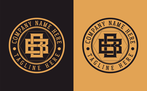 Luxurious trendy BB monogram initial based letter logo design