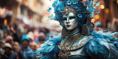Fotobehang Carnaval Vibrant Festivities of Venice Carnival