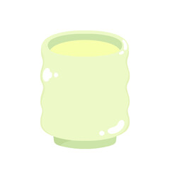 シンプルな湯呑みに入ったお茶⭐︎PNG