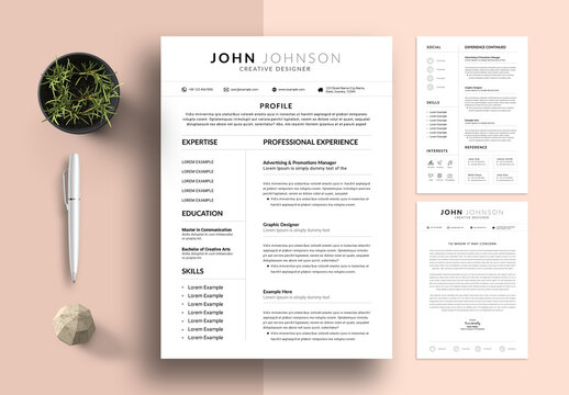 Minimal Resume and Cover Letter Design