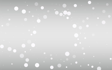 Gray Snowfall Vector Silver Background. Holiday