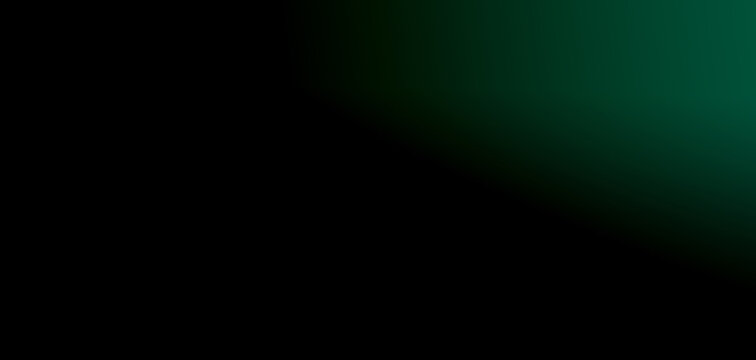 Dark green gradient background. Background for design and graphic resources. Empty space for text.