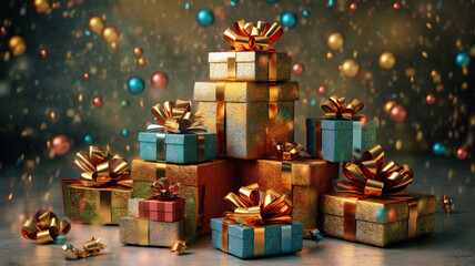 Gift box happy new year