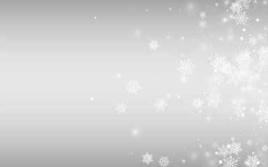 Gray Blizzard Vector Silver Background. Magic