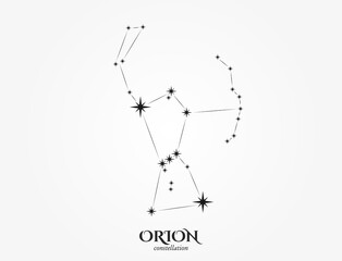orion constellation. astronomy and stars design element