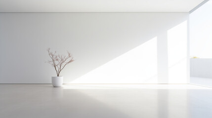 Plain White Wall Interior