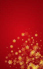 Gray Snowflake Vector Red Background. Light Snow