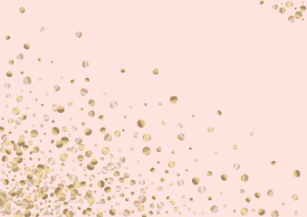 Gold Dot Abstract Pink Background. Happy Splash