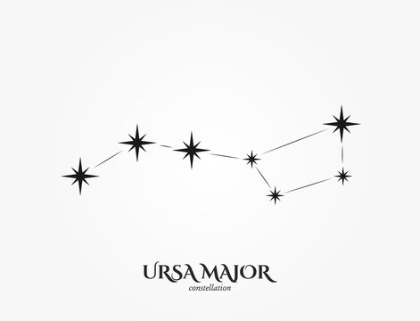 ursa major constellation. astronomy and stars design element