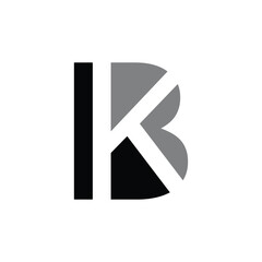 letter kb logo design vecctor