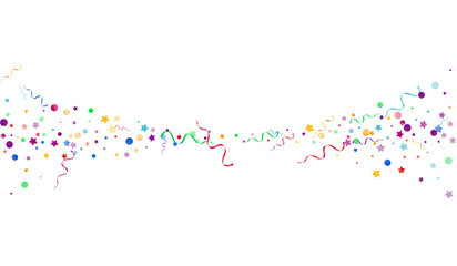 Multi colored Ribbon Decoration Vector White
