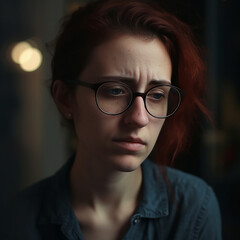 Fototapeta na wymiar Depressed Woman