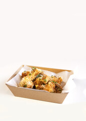 Grilled spicy chicken legs in packs for delivery