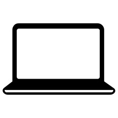 Simple Icon Illustration of Laptop. SVG Vector